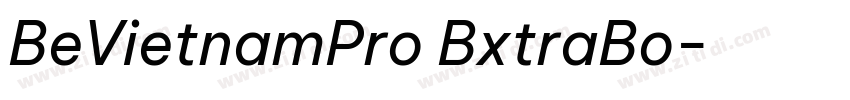 BeVietnamPro BxtraBo字体转换
